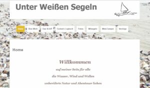 Screenshot Webseite www.unter-weissen-segeln.de